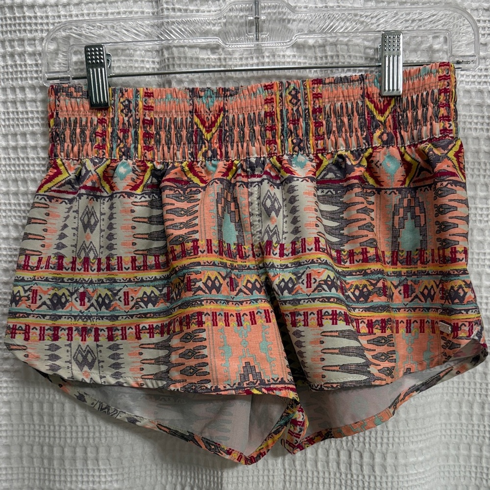 Roxy Endless Summer Aztec High Waist board Short SZ S vacation spring break surf